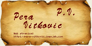 Pera Vitković vizit kartica